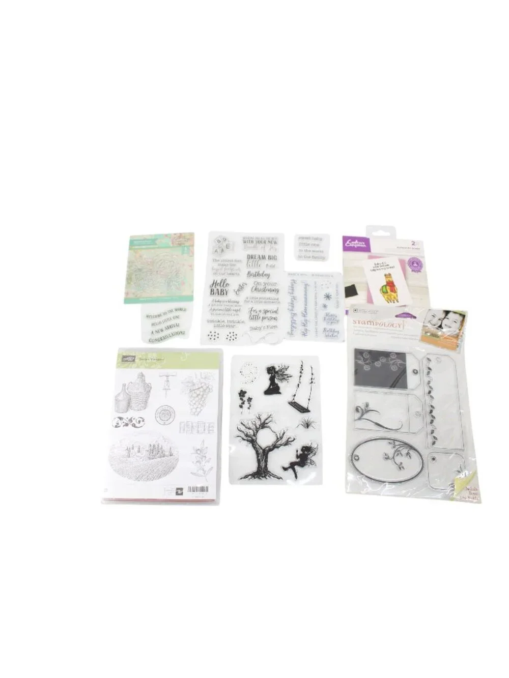 Lot Polymer Rubber Stamps Stampin Up Crafters Companion 94543